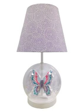 Circo Butterfly Table Lamp with Lavender Shade